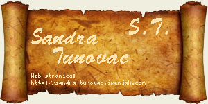 Sandra Tunovac vizit kartica